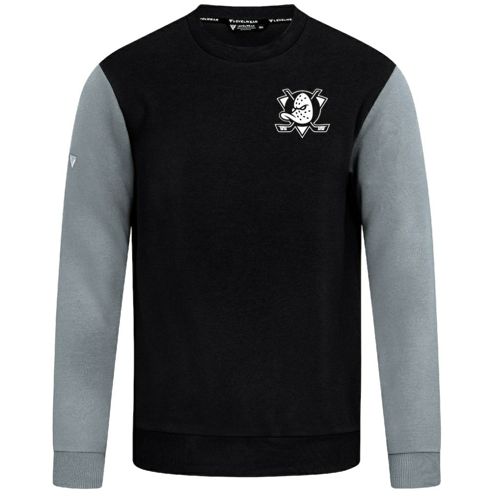 Anaheim Ducks Levelwear Ultimate Response Sweatshirt - Black/Gray Sweatshirts