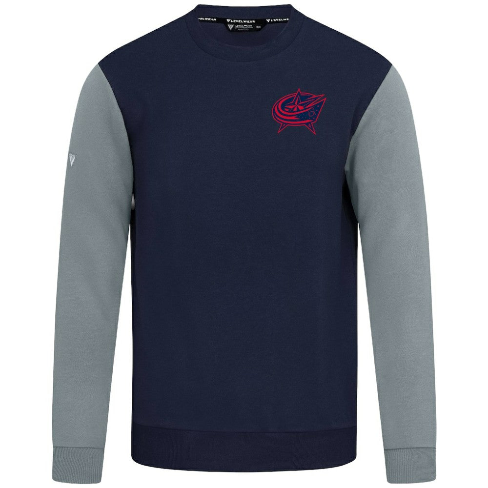 Columbus Blue Jackets Levelwear Ultimate Response Sweatshirt - Navy/Gray Sweatshirts