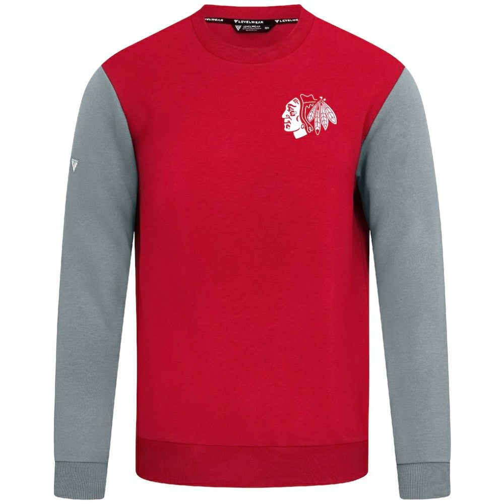Chicago Blackhawks Levelwear Ultimate Response Sweatshirt - Red/Gray Sweatshirts