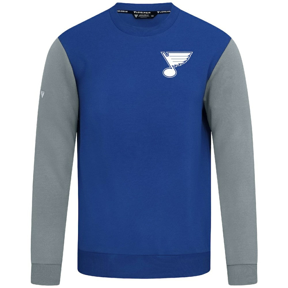 St. Louis Blues Levelwear Ultimate Response Sweatshirt - Royal/Gray Sweatshirts