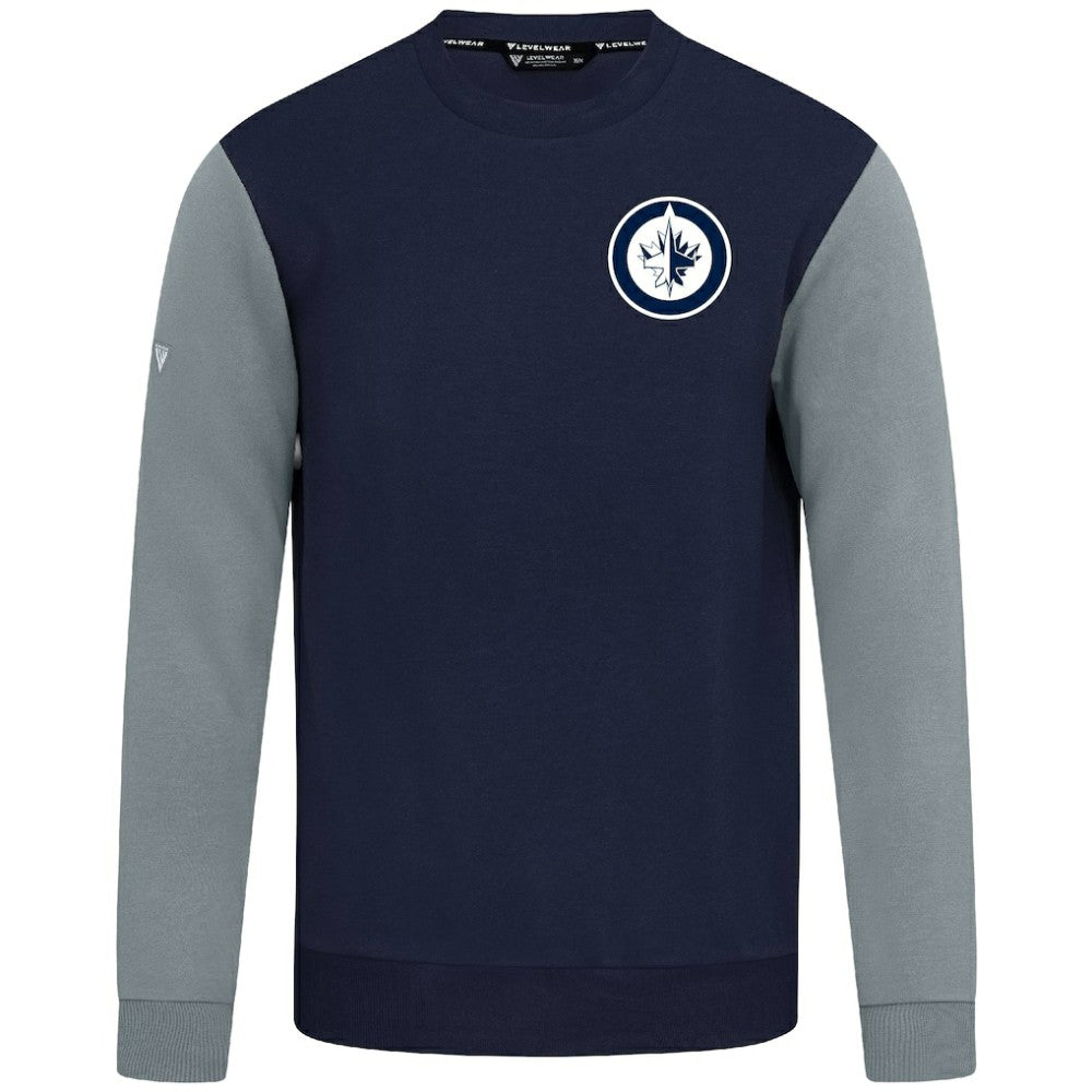 Winnipeg Jets Levelwear Ultimate Response Sweatshirt - Navy/Gray Sweatshirts