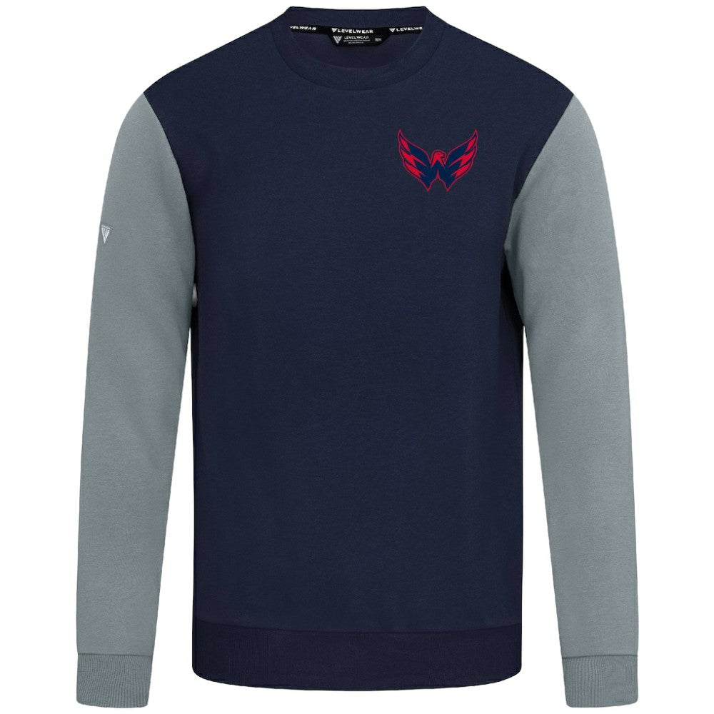 Washington Capitals Levelwear Ultimate Response Sweatshirt - Navy/Gray Sweatshirts