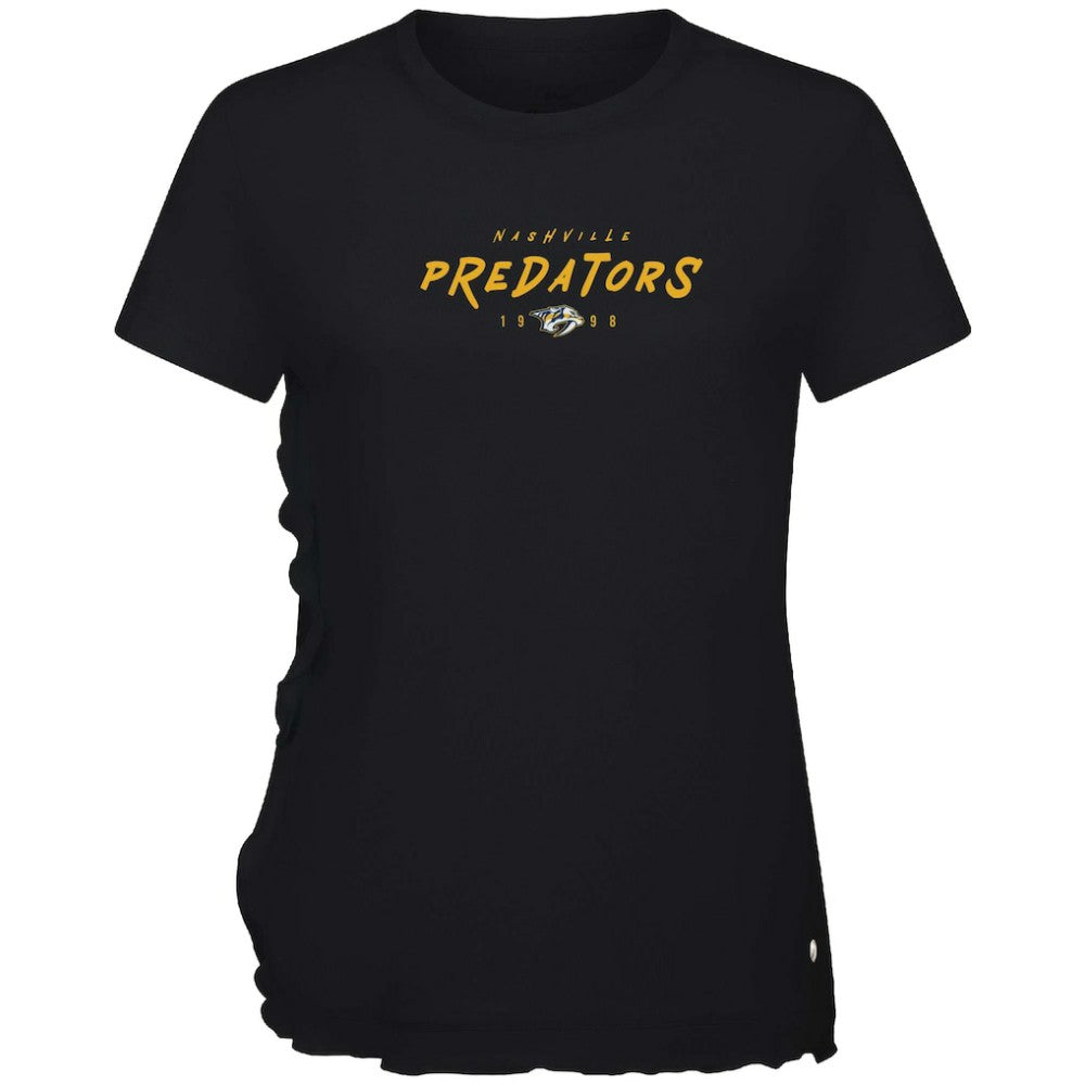 Nashville Predators Levelwear Women's Airflow Scratched T-Shirt - Black T-shirts