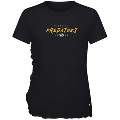 Nashville Predators Levelwear Women's Airflow Scratched T-Shirt - Black T-shirts