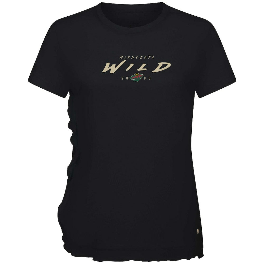 Minnesota Wild Levelwear Women's Airflow Scratched T-Shirt - Black T-shirts