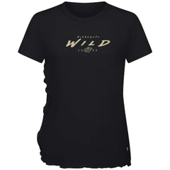 Minnesota Wild Levelwear Women's Airflow Scratched T-Shirt - Black T-shirts