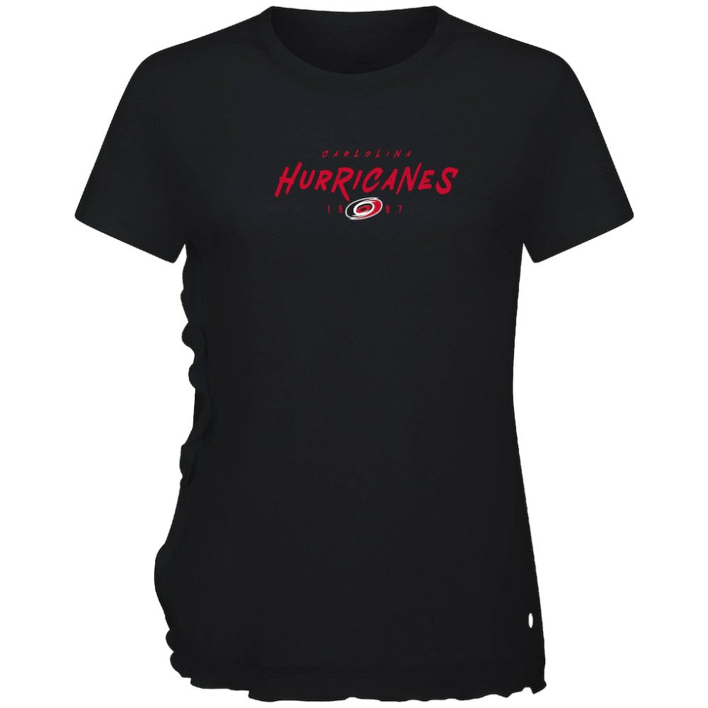 Carolina Hurricanes Levelwear Women's Airflow Scratched T-Shirt - Black T-shirts