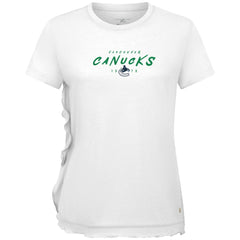 Vancouver Canucks Levelwear Women's Airflow Scratched T-Shirt - White T-shirts