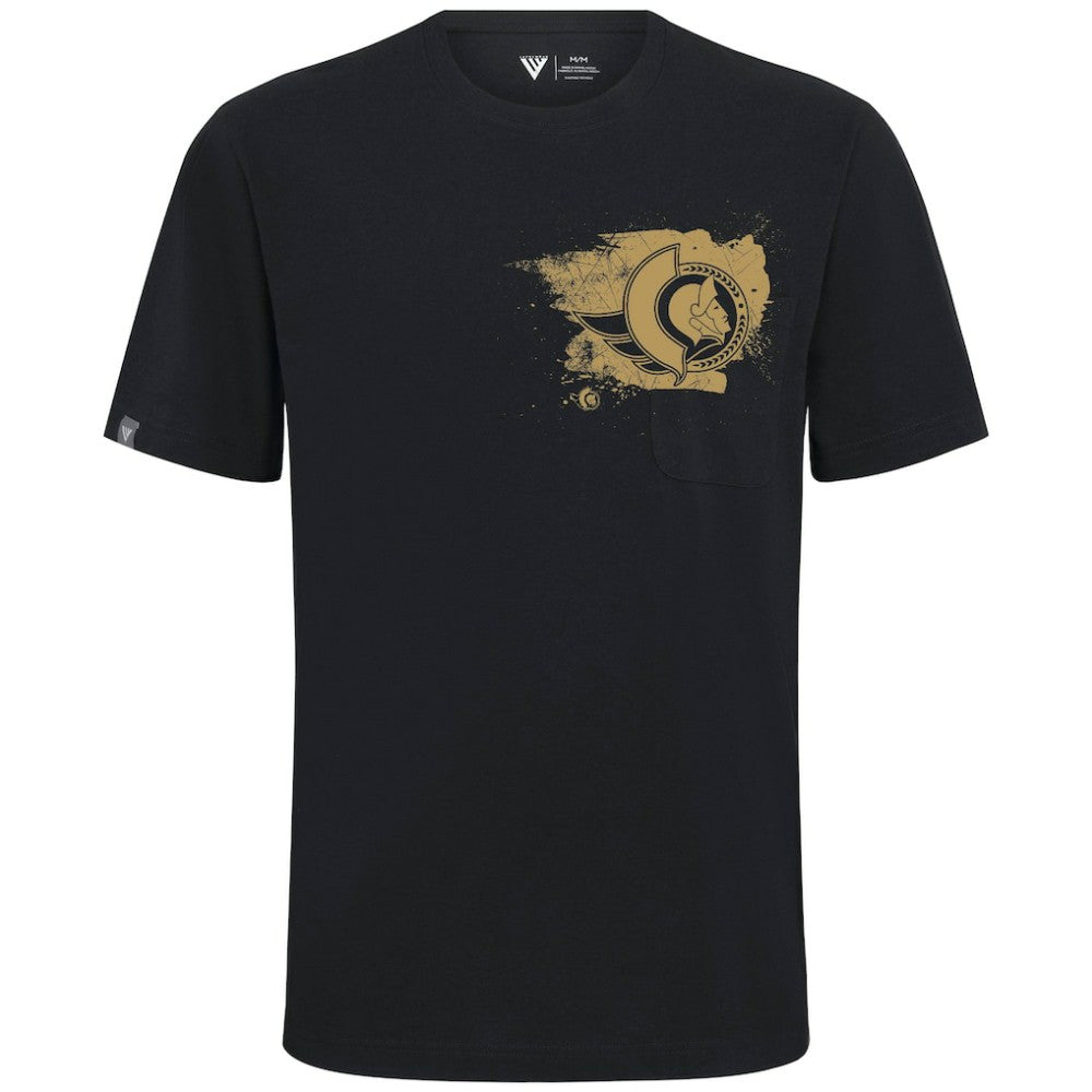 Ottawa Senators Levelwear Focal Blasted T-Shirt - Black T-shirts