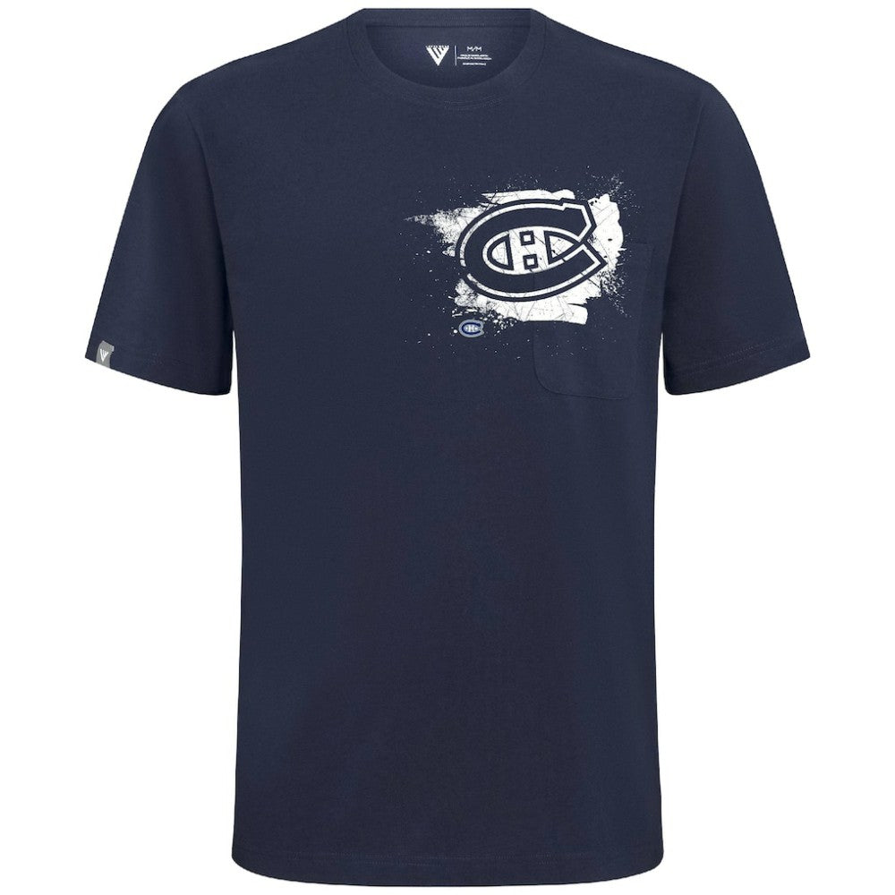 Montreal Canadiens Levelwear Focal Blasted T-Shirt - Navy T-shirts