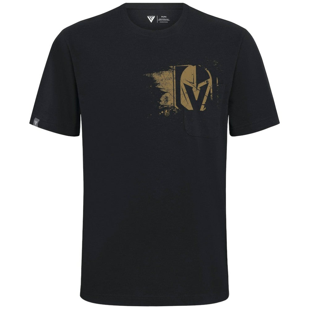 Vegas Golden Knights Levelwear Focal Blasted T-Shirt - Black T-shirts