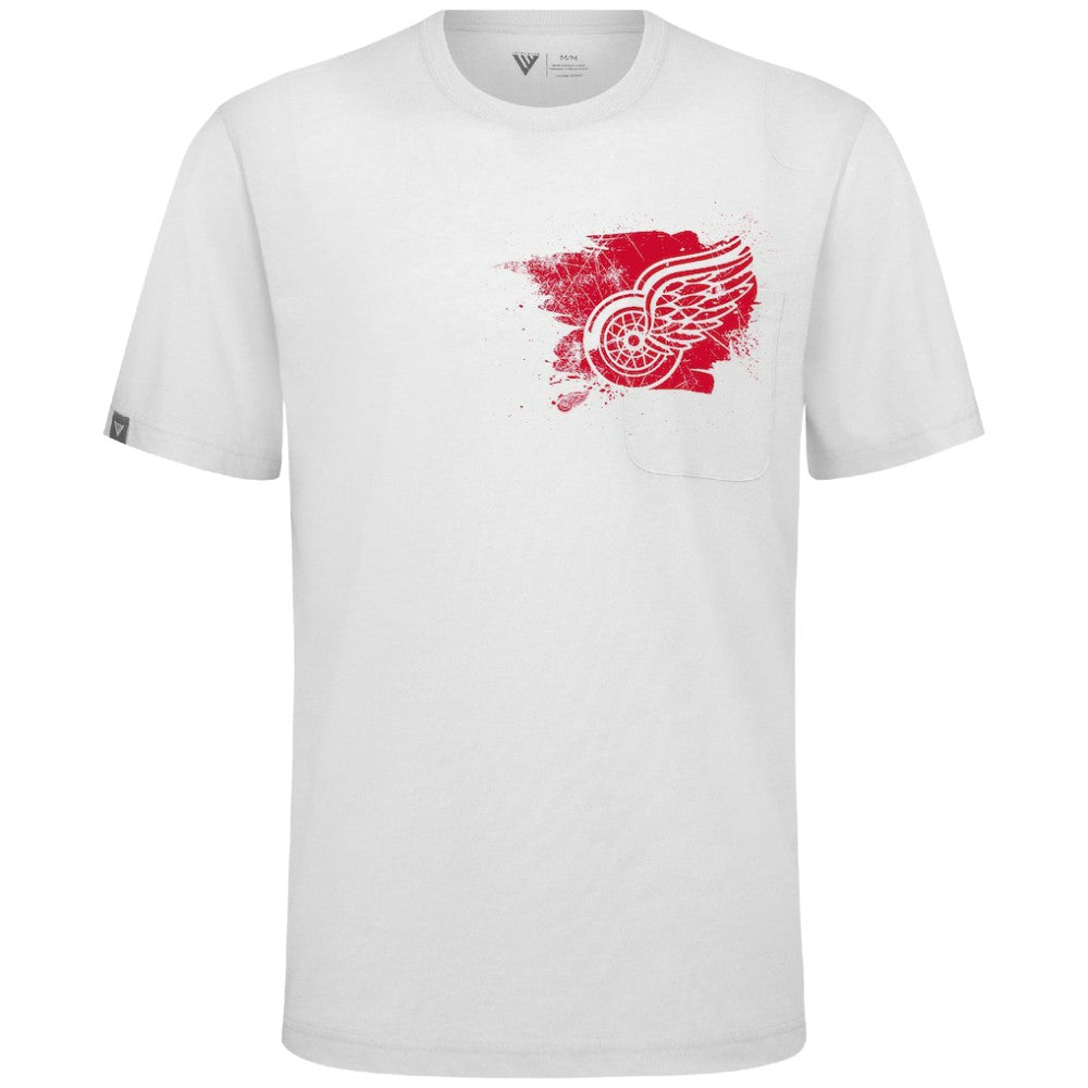 Detroit Red Wings Levelwear Focal Blasted T-Shirt - White T-shirts
