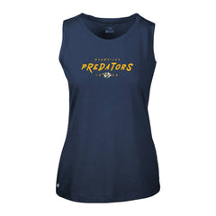 Nashville Predators Levelwear Women's Macy Scratched Tank Top - Navy Tank Top