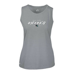 San Jose Sharks Levelwear Women's Macy Scratched Tank Top - Gray Tank Top