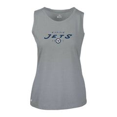 Winnipeg Jets Levelwear Women's Macy Scratched Tank Top - Gray Tank Top