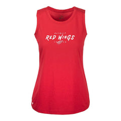 Detroit Red Wings Levelwear Women's Macy Scratched Tank Top - Red Tank Top