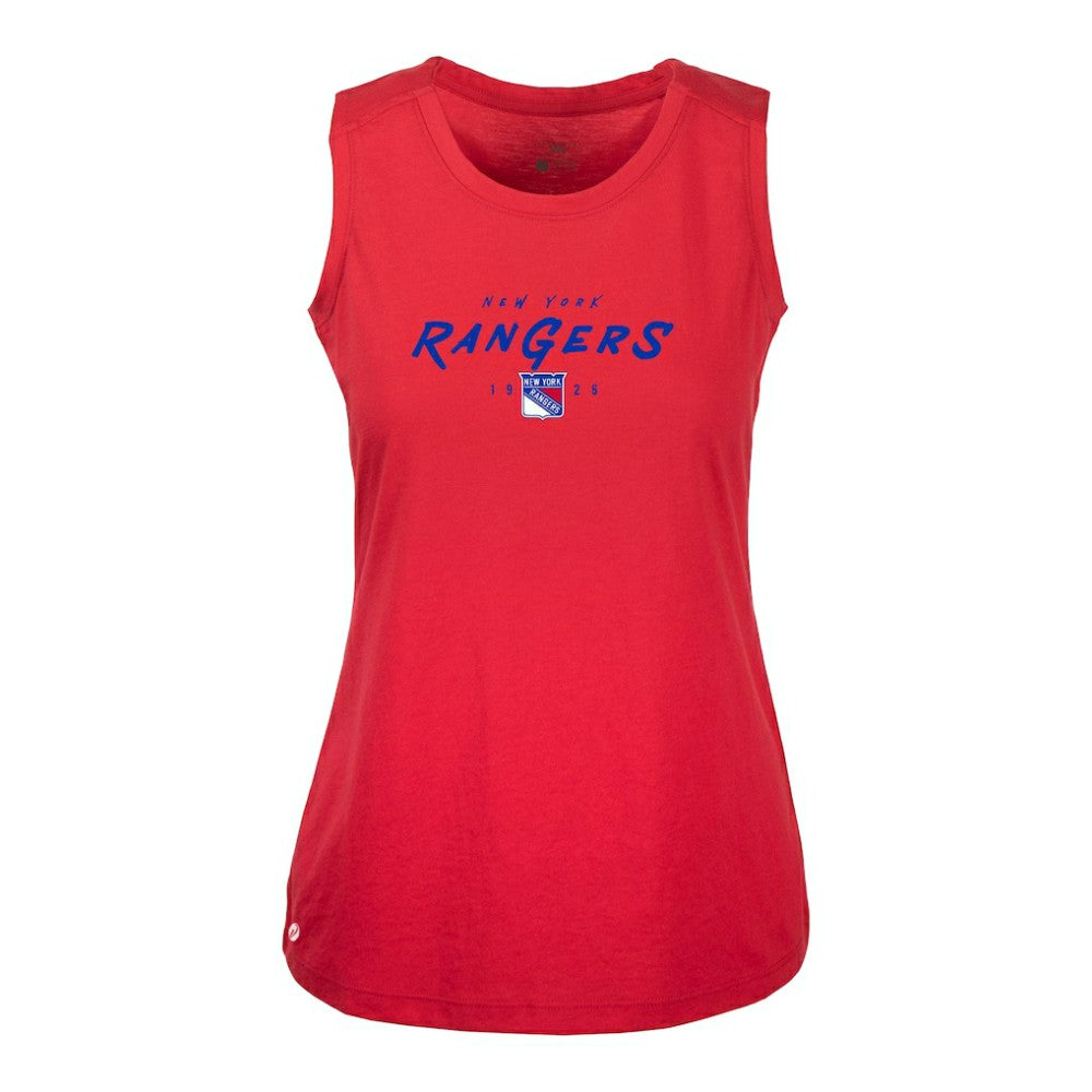 New York Rangers Levelwear Women's Macy Scratched Tank Top - Red Tank Top