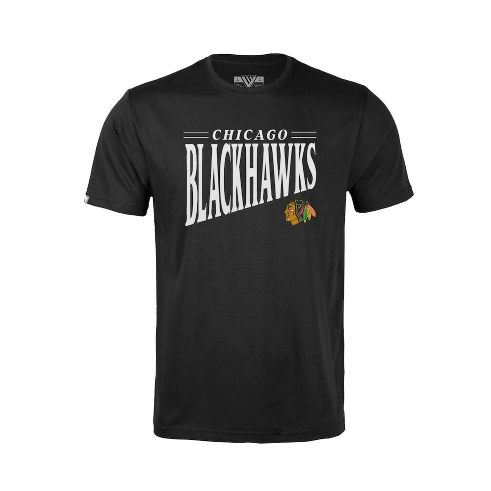 Chicago Blackhawks Levelwear Youth Little Richmond Tally T-Shirt - Black T-shirts