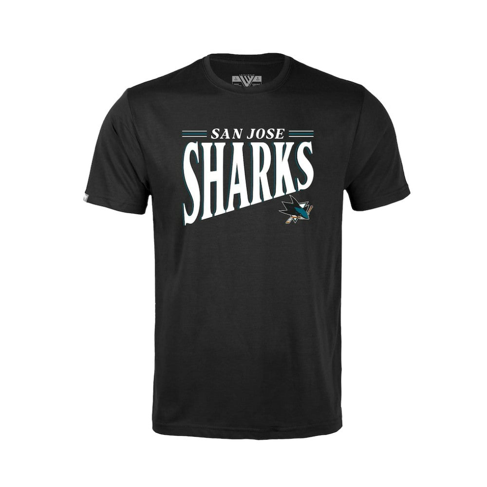 San Jose Sharks Levelwear Youth Little Richmond Tally T-Shirt - Black T-shirts