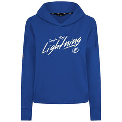 Tampa Bay Lightning Levelwear Women's Sweet Sizzle Tri-Blend Cropped Pullover Hoodie - Royal Hoodies