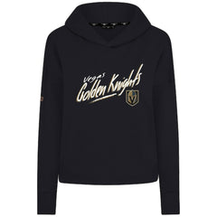 Vegas Golden Knights Levelwear Women's Sweet Sizzle Tri-Blend Cropped Pullover Hoodie - Black Hoodies