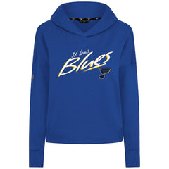 St. Louis Blues Levelwear Women's Sweet Sizzle Tri-Blend Cropped Pullover Hoodie - Royal Hoodies