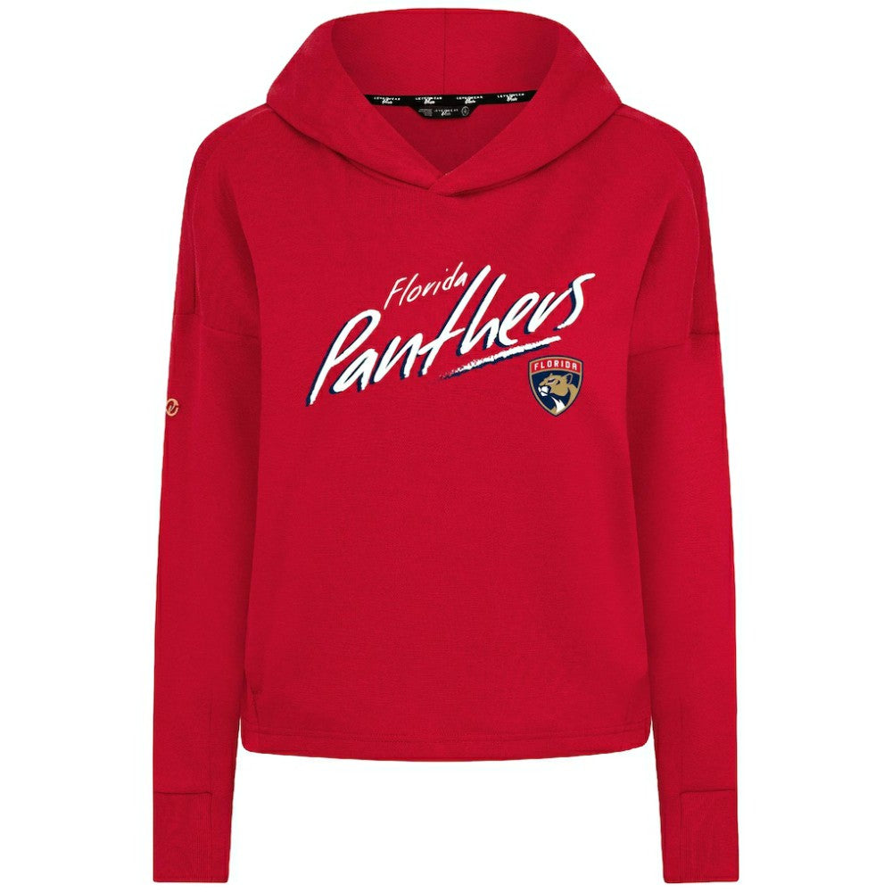 Florida Panthers Levelwear Women's Sweet Sizzle Tri-Blend Cropped Pullover Hoodie - Red Hoodies
