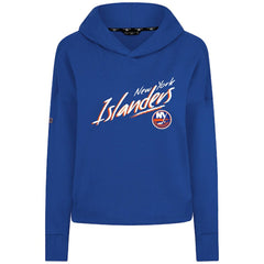 New York Islanders Levelwear Women's Sweet Sizzle Tri-Blend Cropped Pullover Hoodie - Royal Hoodies