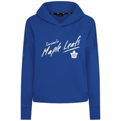 Toronto Maple Leafs Levelwear Women's Sweet Sizzle Tri-Blend Cropped Pullover Hoodie - Royal Hoodies