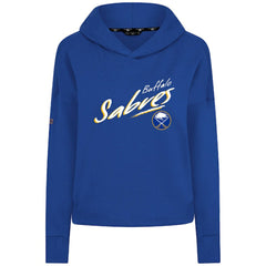 Buffalo Sabres Levelwear Women's Sweet Sizzle Tri-Blend Cropped Pullover Hoodie - Royal Hoodies