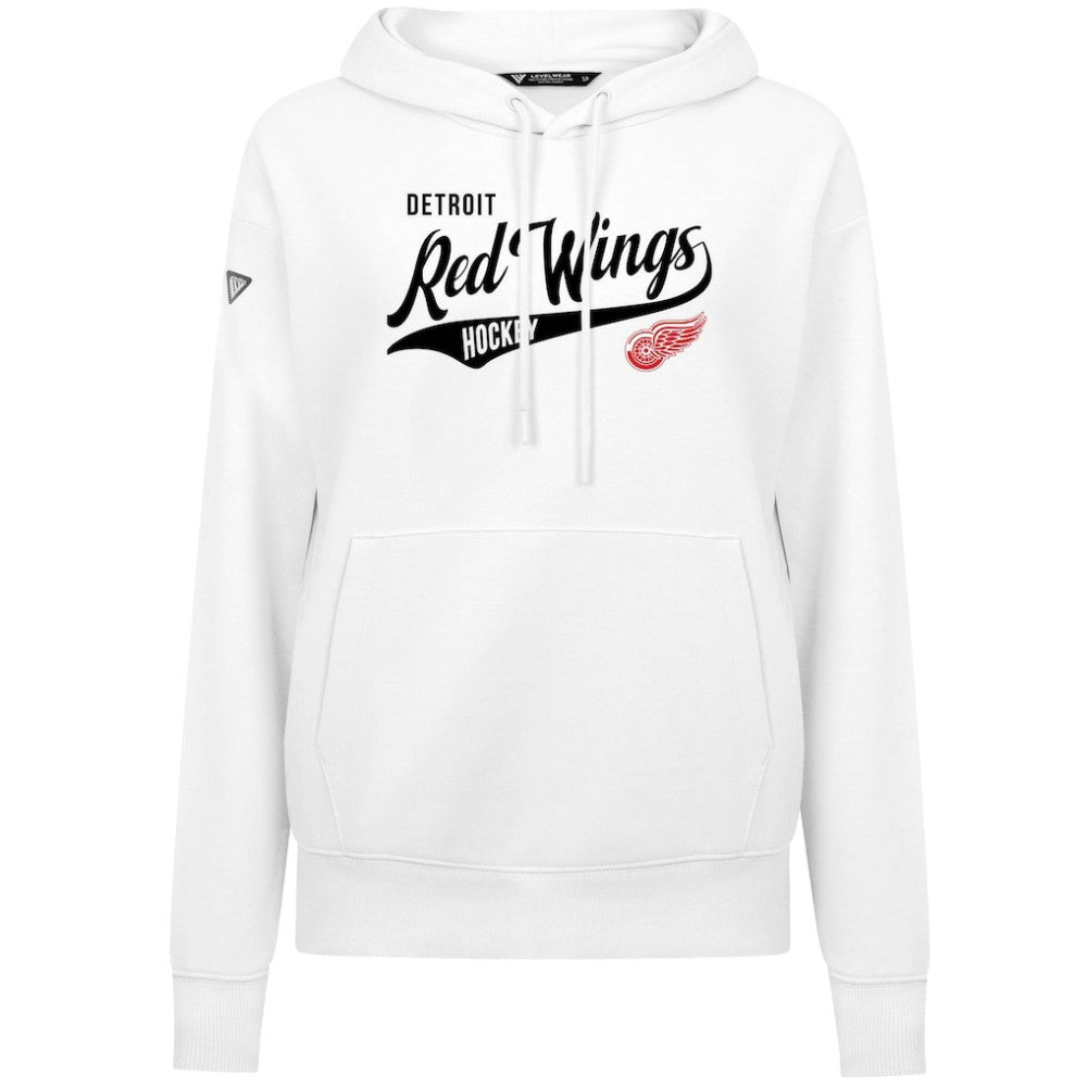 Detroit Red Wings Levelwear Women's Adorn Glide Pullover Hoodie - White Hoodies