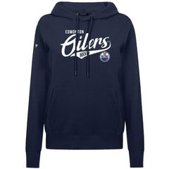Edmonton Oilers Levelwear Women's Adorn Glide Pullover Hoodie - Navy Hoodies