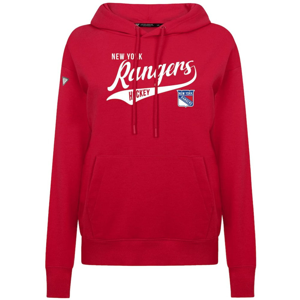 New York Rangers Levelwear Women's Adorn Glide Pullover Hoodie - Red Hoodies