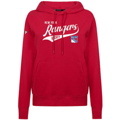 New York Rangers Levelwear Women's Adorn Glide Pullover Hoodie - Red Hoodies