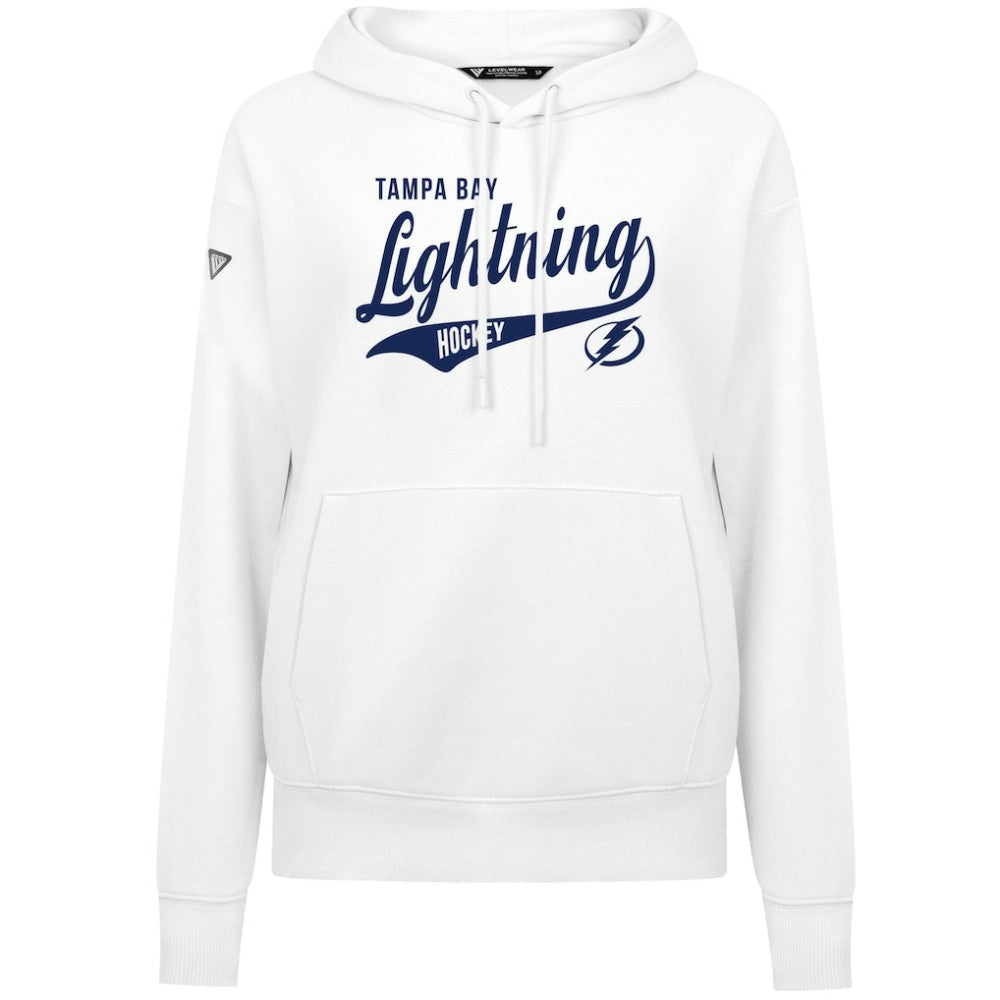 Tampa Bay Lightning Levelwear Women's Adorn Glide Pullover Hoodie - White Hoodies