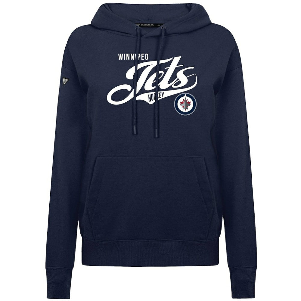Winnipeg Jets Levelwear Women's Adorn Glide Pullover Hoodie - Navy Hoodies