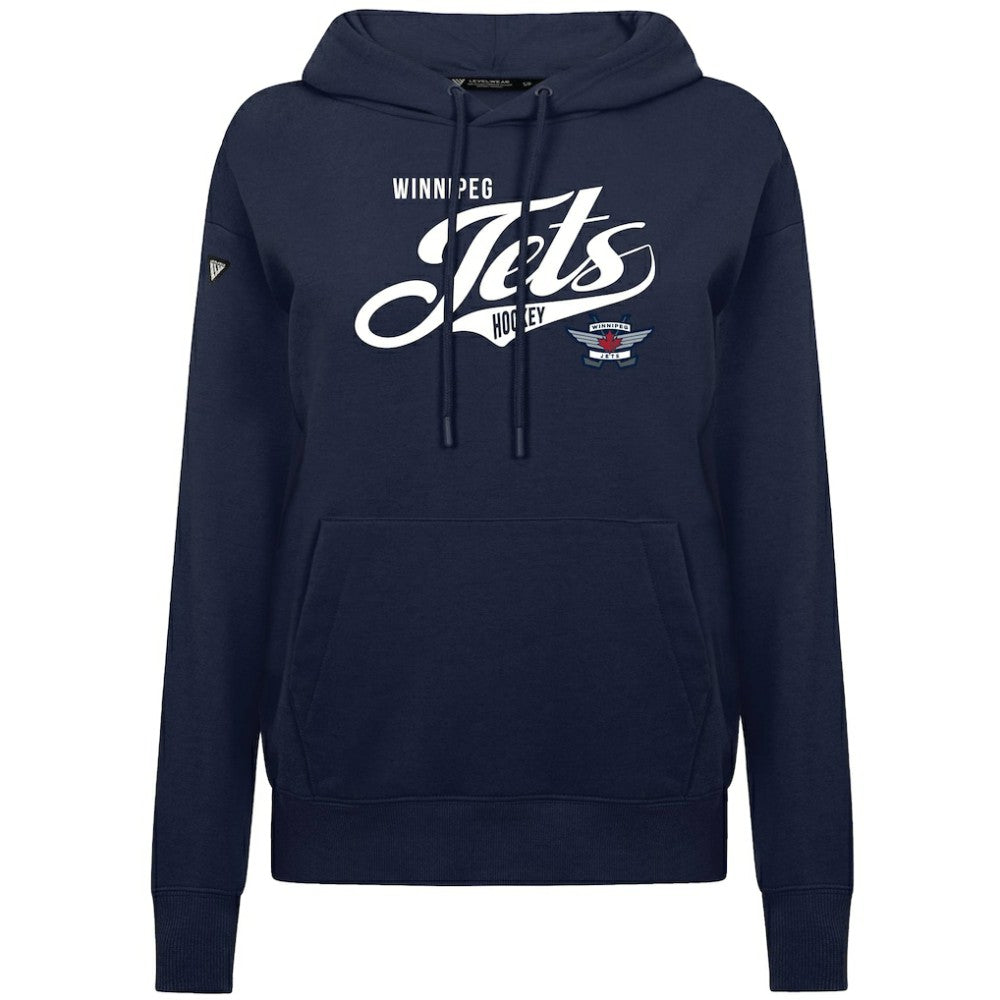 Winnipeg Jets Levelwear Women's Adorn Glide Pullover Hoodie - Navy Hoodies