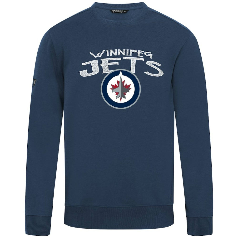 Winnipeg Jets Levelwear Zane Mission Sweatshirt - Navy Sweatshirts