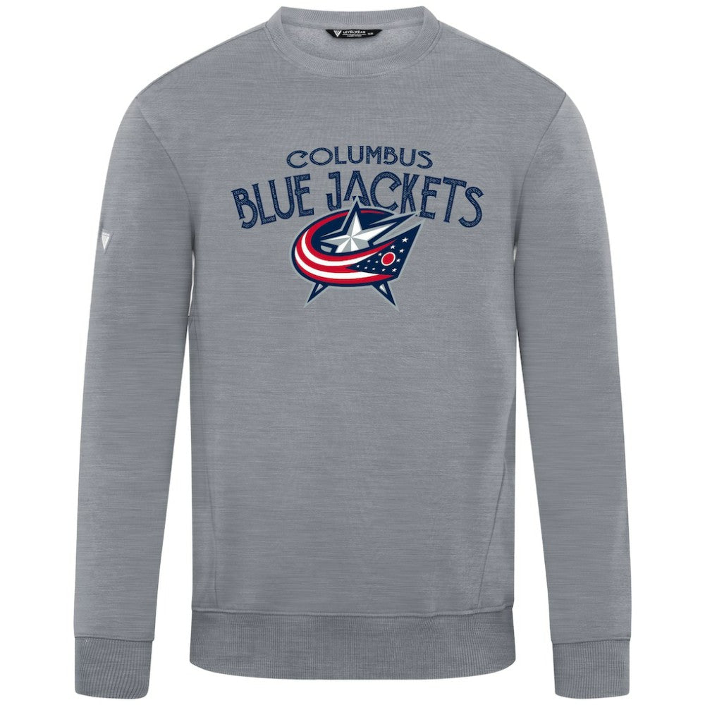 Columbus Blue Jackets Levelwear Zane Mission Sweatshirt - Gray Sweatshirts