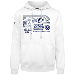 Tampa Bay Lightning Levelwear Podium Campaign Pullover Hoodie - White Hoodies