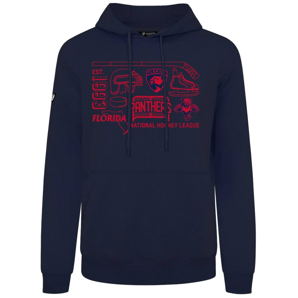 Florida Panthers Levelwear Podium Campaign Pullover Hoodie - Navy Hoodies