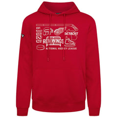 Detroit Red Wings Levelwear Podium Campaign Pullover Hoodie - Red Hoodies