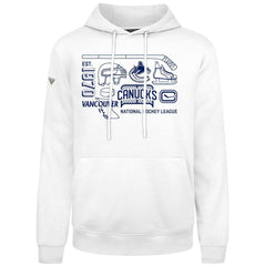 Vancouver Canucks Levelwear Podium Campaign Pullover Hoodie - White Hoodies
