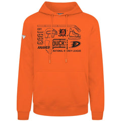 Anaheim Ducks Levelwear Podium Campaign Pullover Hoodie - Orange Hoodies
