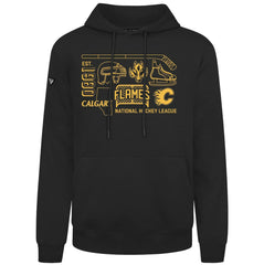 Calgary Flames Levelwear Podium Campaign Pullover Hoodie - Black Hoodies