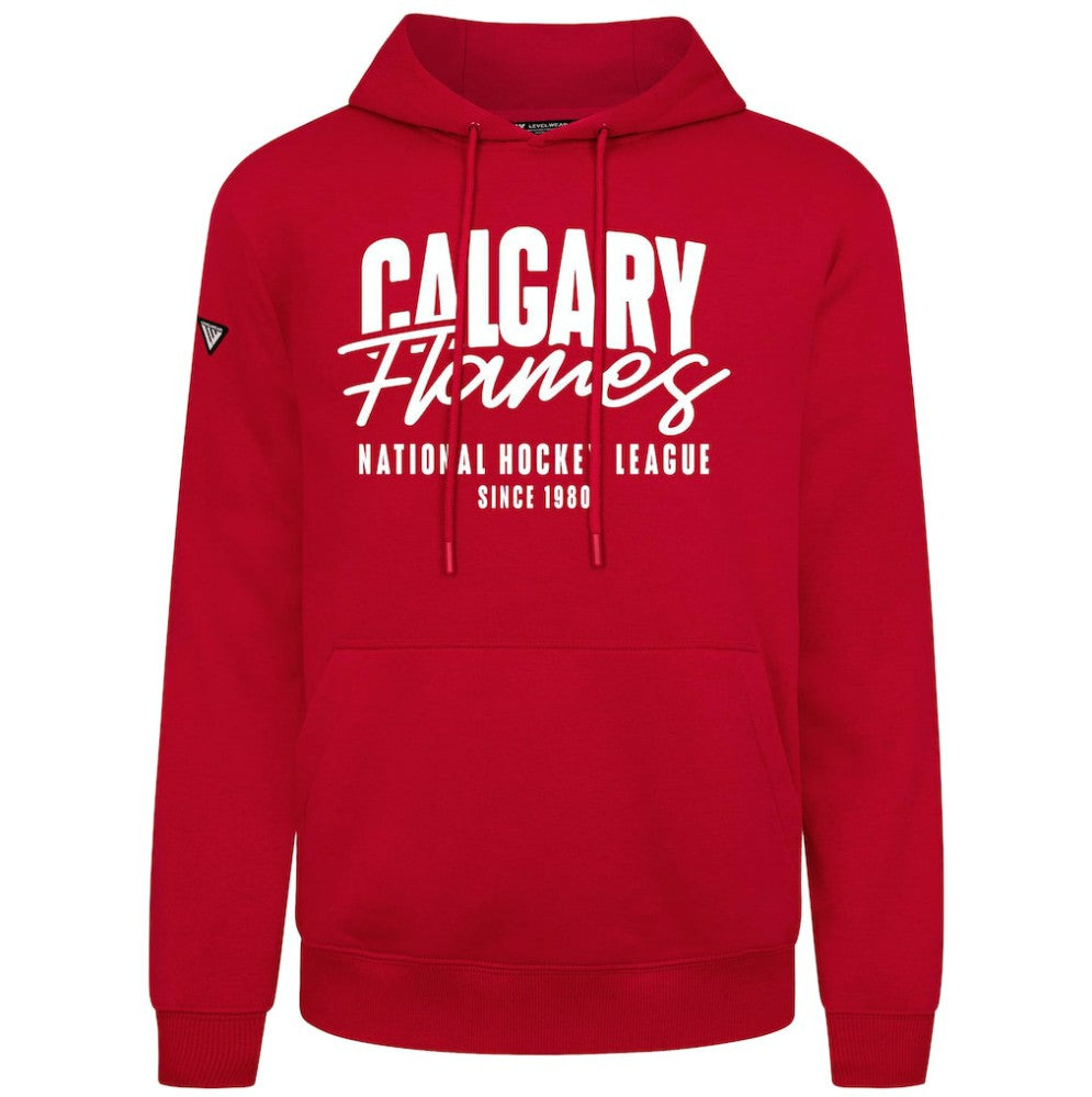 Calgary Flames Levelwear Podium Response Pullover Hoodie - Red Hoodies