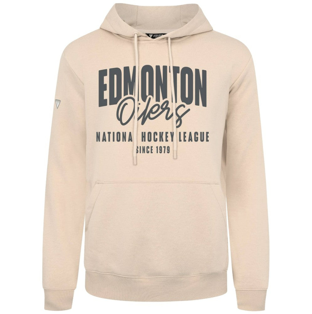 Edmonton Oilers Levelwear Podium Response Pullover Hoodie - Khaki Hoodies
