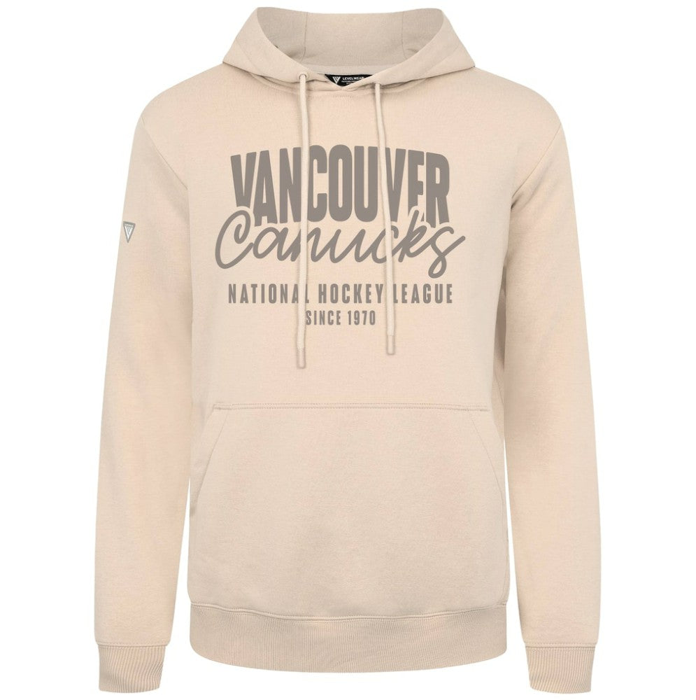 Vancouver Canucks Levelwear Podium Response Pullover Hoodie - Khaki Hoodies
