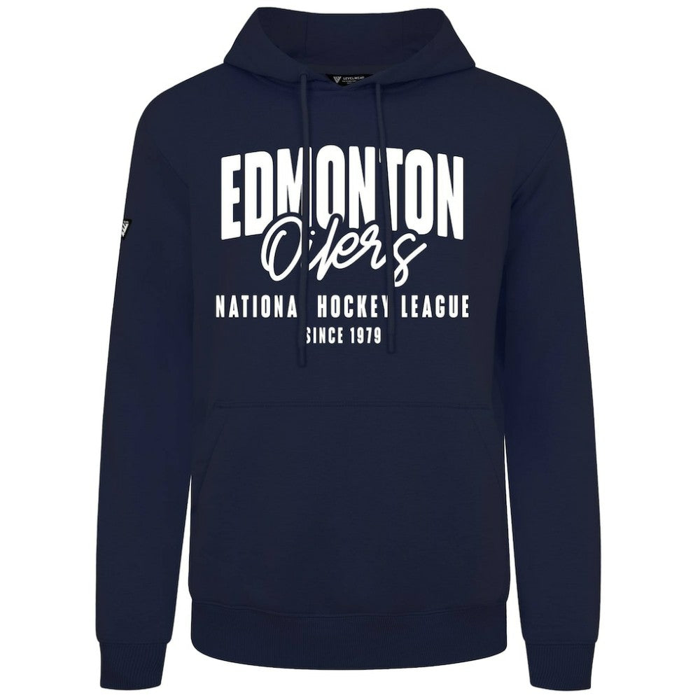 Edmonton Oilers Levelwear Podium Response Pullover Hoodie - Navy Hoodies