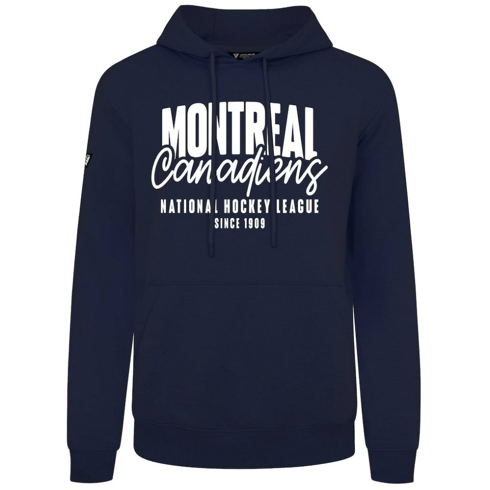 Montreal Canadiens Levelwear Podium Response Pullover Hoodie - Navy Hoodies
